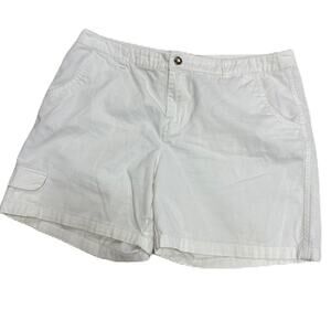 Crazy Horse Shorts Size 14 Womens Ivory Cargo Pocket Mid Rise Liz Claiborne